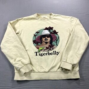 Tigerbelly Sweatshirt Adult Medium Beige Hawaii Bobby Crew Sweater Podcast Men *